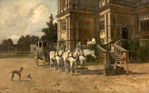 A Wollaton Hall elölnézete, Nottingham lóval és kocsival, 1880-1906