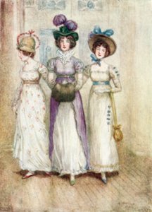 Illusztráció a Northanger Abbey számára, Jane Austen alkotó: Arthur Wallis Mills