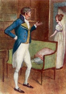 Illusztráció a Büszkeség és balítélethez, Jane Austen alkotó: Arthur Wallis Mills