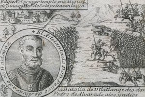 ALVARADO, Pedro de (1485-1541). Spanyol hódító és Guatemala kormányzója. Ulatlangai csata