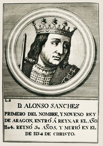 I. Alfonz, "A harcos" (1073-1134). Aragónia és Navarra királya (1104-1134). alkotó: Artist Unknown