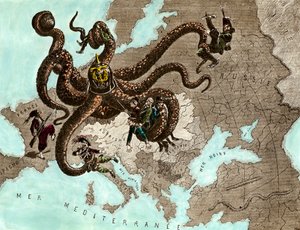 Első világháború: a német polip alkotó: Artist Unknown