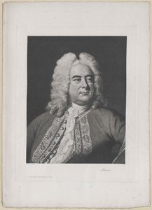 Georg Friedrich Haendel (nyomtatás) alkotó: Artist Unknown