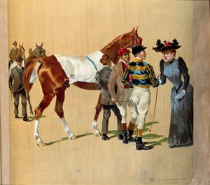 Lóverseny: a verseny előtti utolsó tippek, 20. század eleje (nyomtatás) alkotó: Artist Unknown