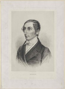 Karl Maria von Weber (nyomtatás) alkotó: Artist Unknown