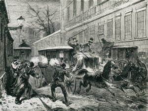 Spanyolország (1870). Prim tábornok meggyilkolása (Madrid, december 27.). alkotó: Artist Unknown