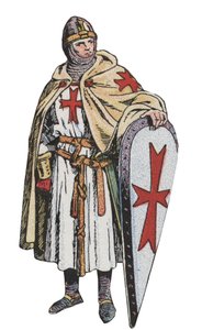 A templomos lovagok - metszet - Templomosok a 13. században alkotó: Artist Unknown