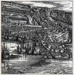 Velence kikötője a 16. században (metszet) alkotó: Artist Unknown