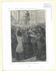 A szobor császár II József császár lesz egy zászlóval értékes alkotó: Artist Unknown