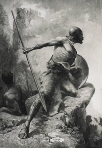 VIRIATHUS (I. E. 190-139). A lusitaniai nép vezetője, amely ellenállt a római terjeszkedésnek a nyugat-hispániai területeken. Metszet alkotó: Artist Unknown