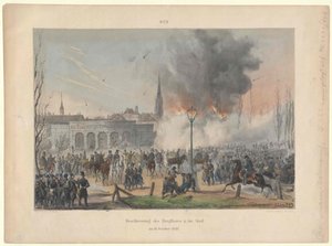 Bécs bombázása a várkapu és a város 31-én. október 1848. alkotó: Artist Unknown