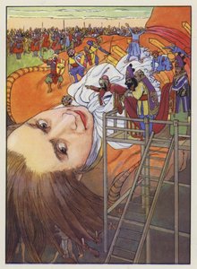 Illusztráció a Gullivers utazásokhoz, Jonathan Swift alkotó: Artus Scheiner