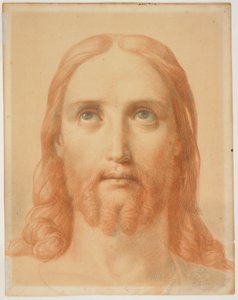 Vázlat a „Christus Consolator” című műhöz (előlap); Vázlat egy női fej profiljáról (hátlap) alkotó: Ary Scheffer