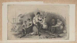 Bankjegymatrica különböző korú, életszakaszokat ábrázoló alakokkal, ..., kb. 1824-37.