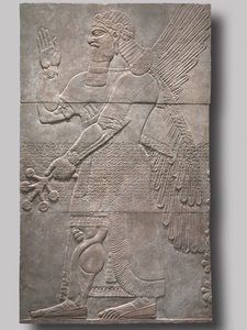 Üdvözlő védőszellem, ie 883-859 alkotó: Assyrian