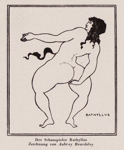 Bathyllus, római táncos és a pantomimus előadója (toll és tinta)