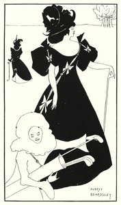 Golfkártya tervezése (gravírozás) alkotó: Aubrey (after) Beardsley