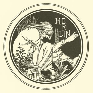 Merlin (litográfia) alkotó: Aubrey (after) Beardsley