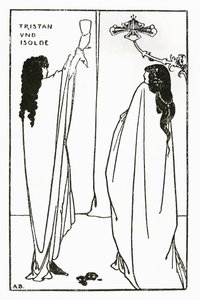 A Trisztán és Izolda ismétlése, illusztráció a "The Savoy"-ból, 1896 alkotó: Aubrey Beardsley