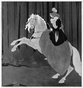 Egy nő tenyészlovon ül, 1898. alkotó: Aubrey Beardsley