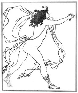 Apollo üldözi Daphnét (toll és tinta) alkotó: Aubrey Beardsley