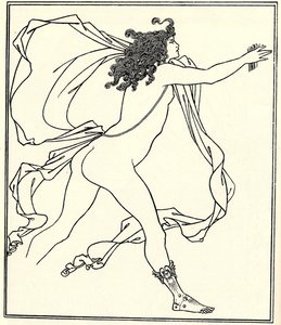 Apollo üldözi Daphnét, 1896 alkotó: Aubrey Beardsley