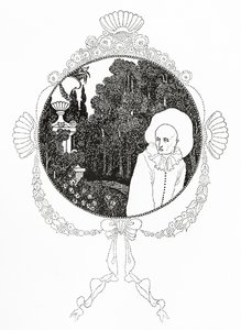 Cul-de-lampe, illusztráció Ernest Dowson „A perc Pierrot-ja” című művéhez alkotó: Aubrey Beardsley