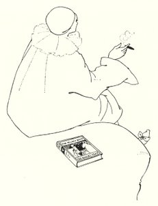 Tervezés egy meghívó számára alkotó: Aubrey Beardsley