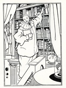 A „Pierrot” borítójának terve, 1896 alkotó: Aubrey Beardsley