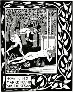 Hogyan találta meg Marke király Sir Tristramot? Illusztráció Sir Thomas Malory „Le Morte d