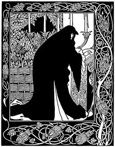 Hogyan csinálta Guenever királynő apácát, illusztráció Sir Thomas Malory „Le Morte d