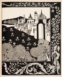 Hogyan lovagolt Guenever királynő Mayingon alkotó: Aubrey Beardsley