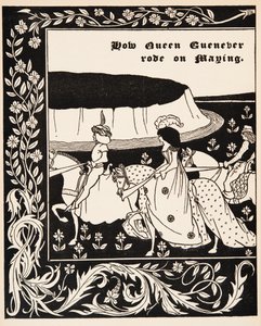 Hogyan lovagolt Guenever királynő Mayingon alkotó: Aubrey Beardsley