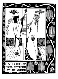 Illusztráció Sir Thomas Malory Le Morte dArthur című könyvéhez alkotó: Aubrey Beardsley