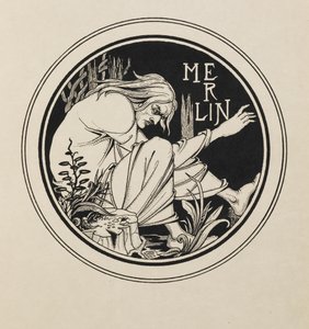 Merlin egy ötven rajzból álló könyvből alkotó: Aubrey Beardsley