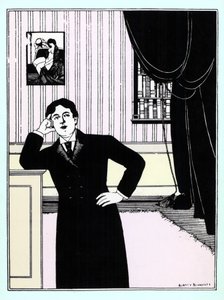 Oscar Wilde, 1895 körül (szitanyomás) alkotó: Aubrey Beardsley