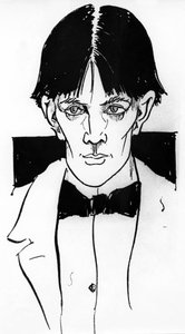 Aubrey Vincent Beardsley (1872-1898) angol illusztrátor és író önarcképe alkotó: Aubrey Beardsley