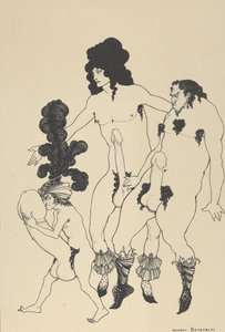 A Lacedemonian Ambassadors, Aristophanes Lysistrata-jához, kb. 1926. alkotó: Aubrey Beardsley