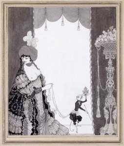 A hölgy a majommal, 1897. alkotó: Aubrey Beardsley