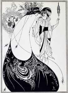 A páva szoknya. Illusztráció Salome Oscar Wilde - rajz alkotó: Aubrey Beardsley
