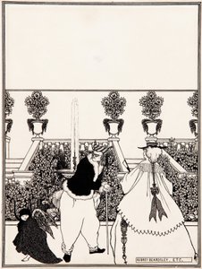 Ámor kiűzése a kertből, előkészítő rajz a „The Savoy” 3. számának, 1896. júliusi borítótervéhez alkotó: Aubrey Beardsley