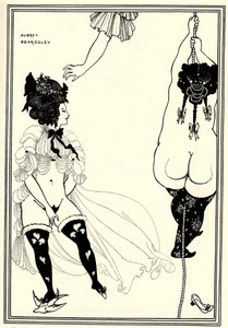 Két athéni nő bajba jutott. Illusztráció Arisztophanész Lyszistratájához, 1896 alkotó: Aubrey Beardsley