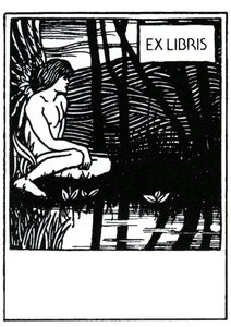 Aubrey Beardsley (1872-1898) matrica ex libris (ex-libris) alkotó: Aubrey Beardsley
