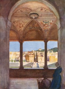 Róma: Angelo loggiájáról (színes lithó).