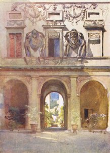 Róma: Palazzo Spada (színes litográfia)