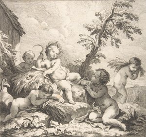 1735 nyarán alkotó: Audran Benoit II