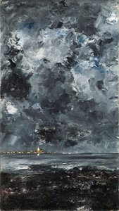 La ville - A város - Strindberg, augusztus (1849-1912) - 1903 - Olaj, vászon - 94,5x53 - Nemzeti Múzeum Stockholm