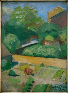 Kilátás a szomszédos kertre (Bonn) alkotó: August Macke