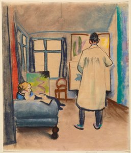 Franz és Maria Marc August Macke bonni műtermében alkotó: August Macke