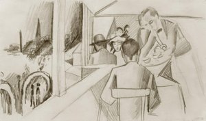 Léghajó kávézó alkotó: August Macke